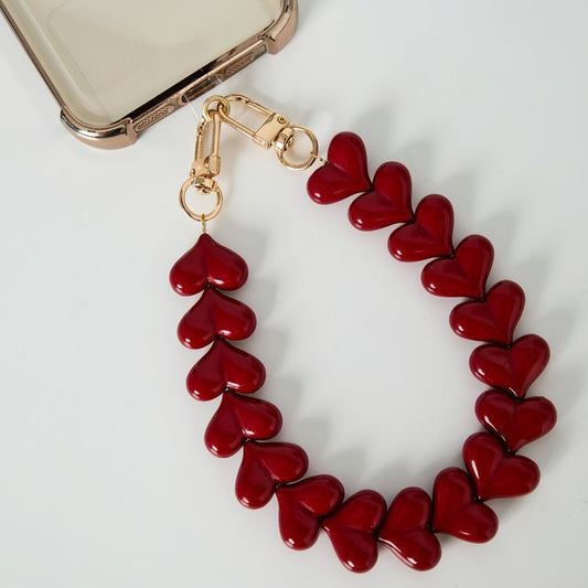 Charme hartjes - bordeaux rood