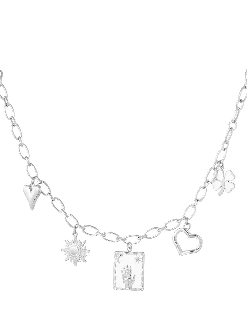 Bedelketting raise your hand - zilver