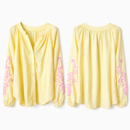 Blouse hazel fun - geel