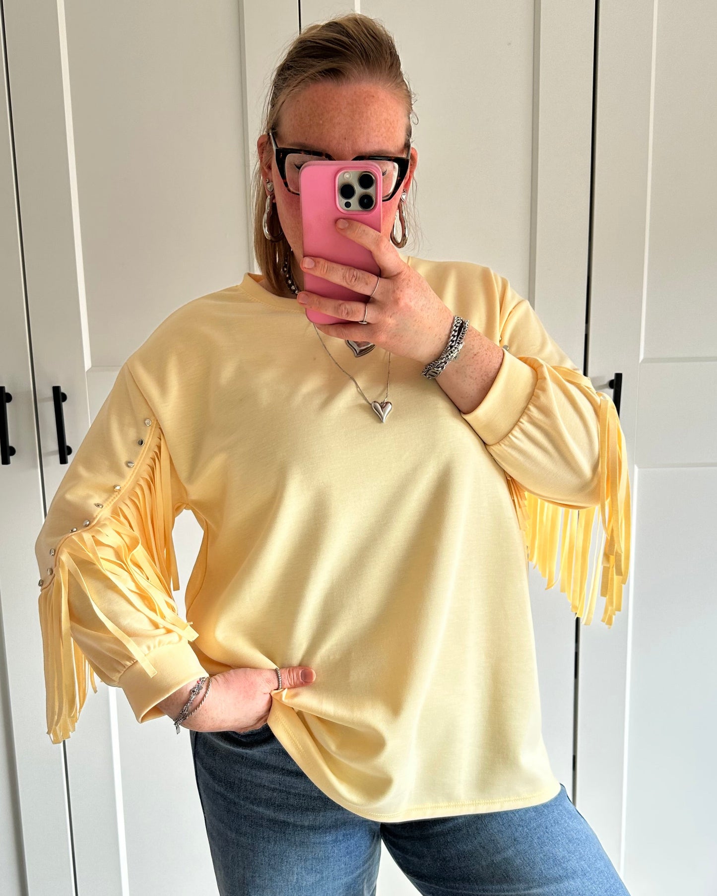 Franje sweater - geel