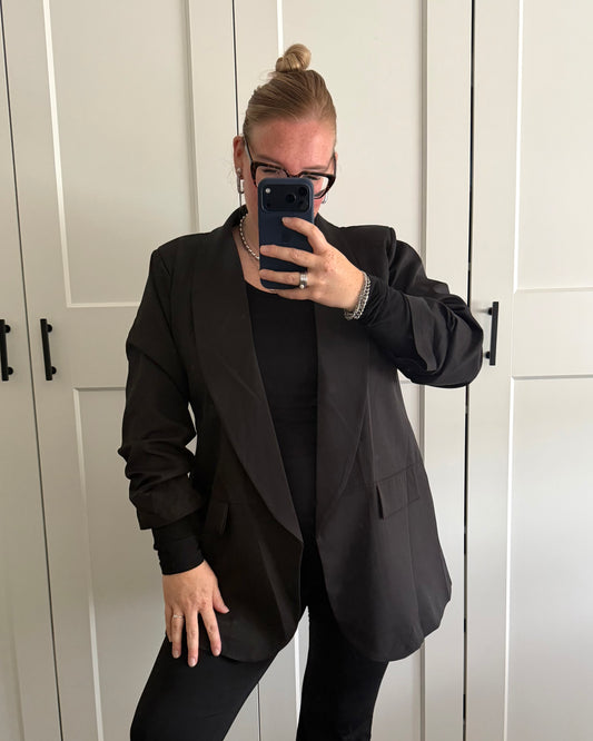 Basic blazer - zwart