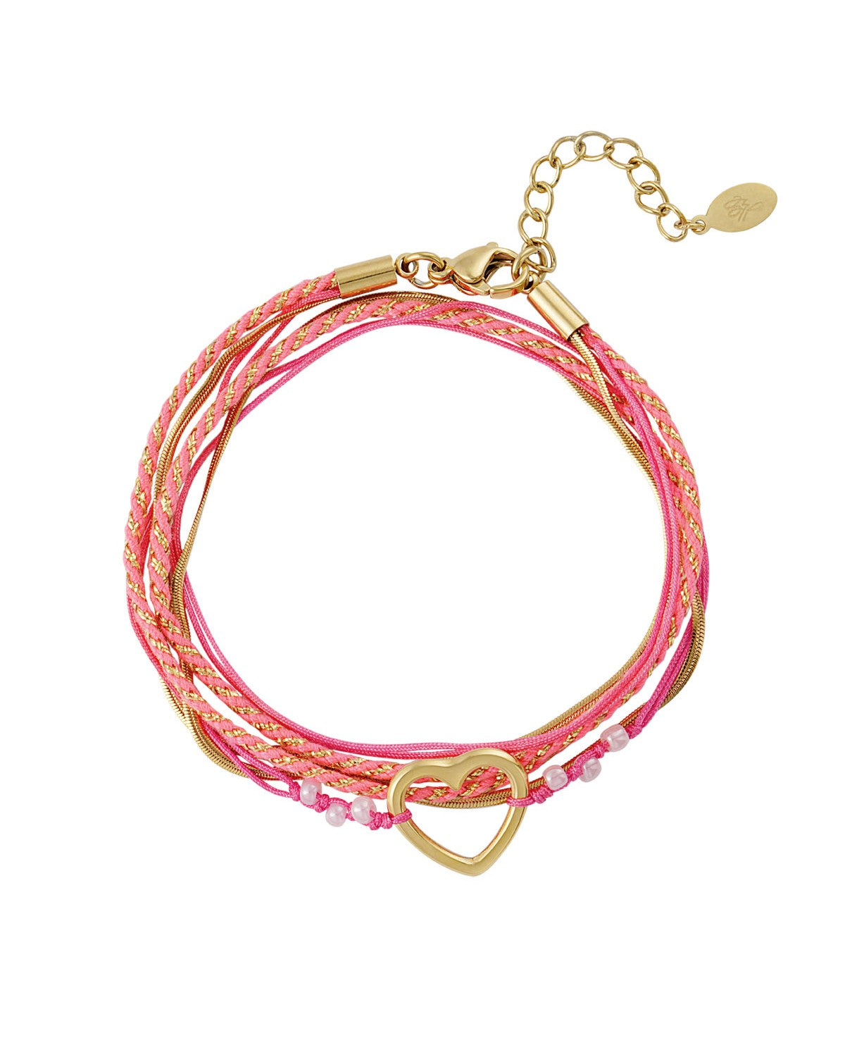 Armband summer flow - rood/roze