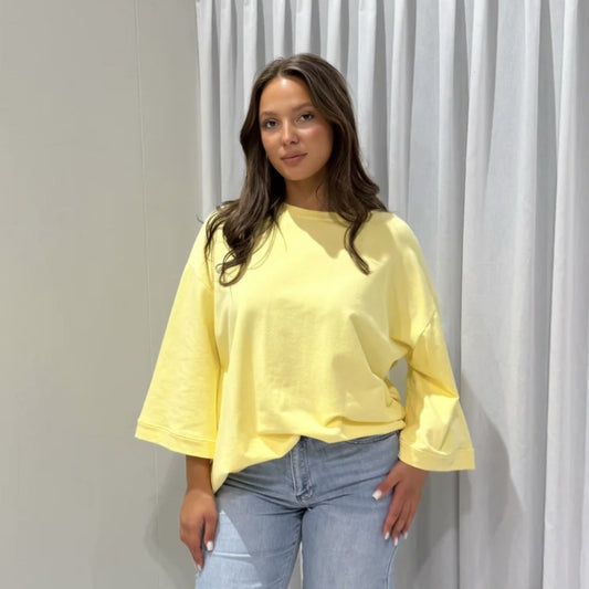 Sisi tee OVERSIZED - geel