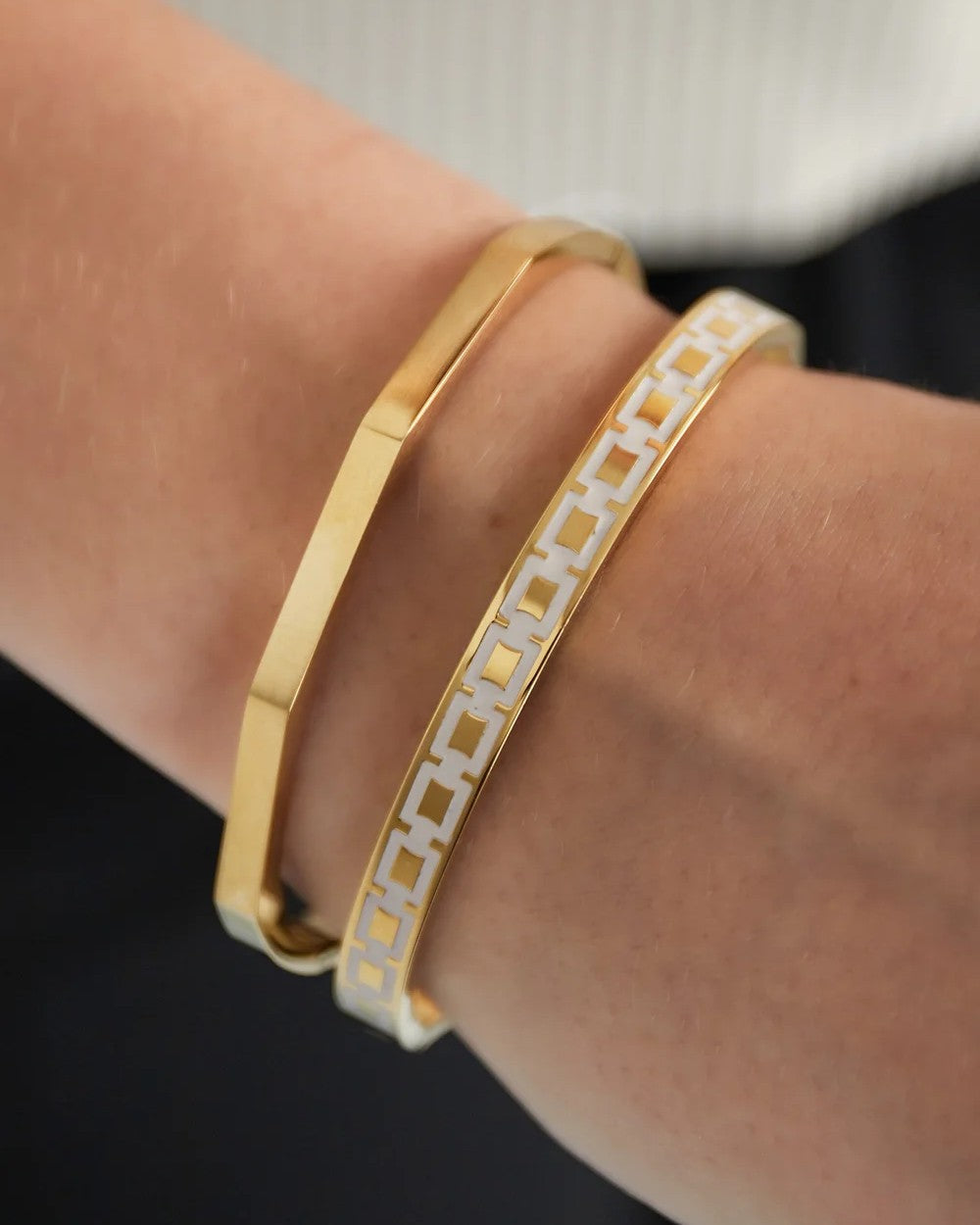 Gevormde armband - zilver
