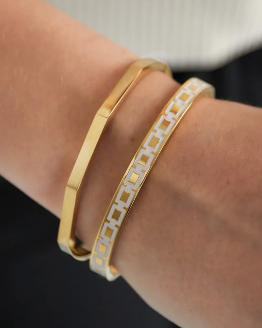 Gevormde armband - zilver