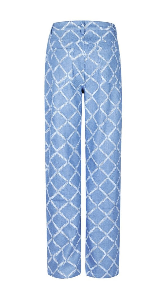 Jeans patroon - Blauw