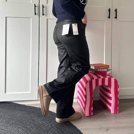 Goodies Jeans PU - Zwart Wide leg