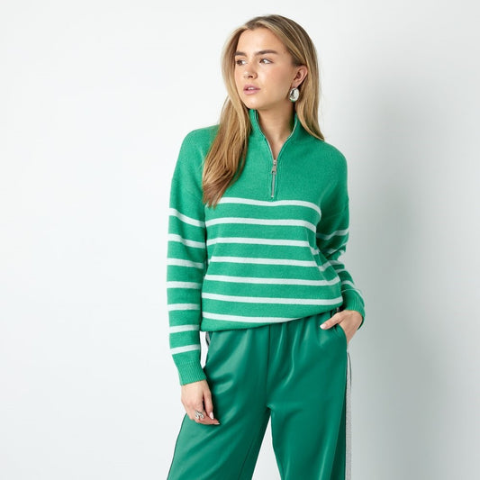 Knit striped - groen