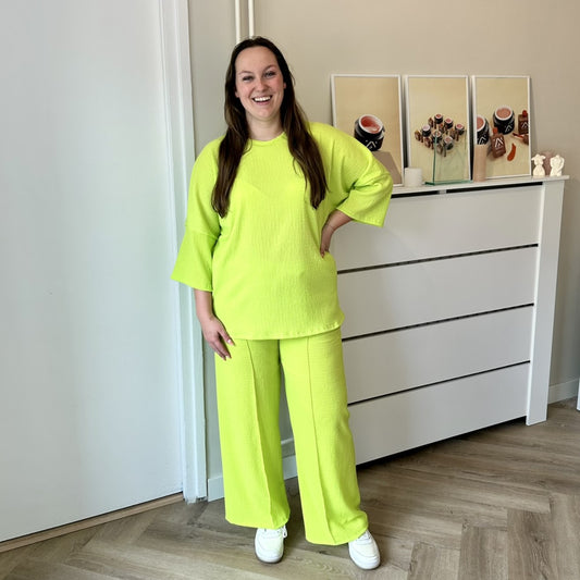 Zoë comfyset - Neon groen