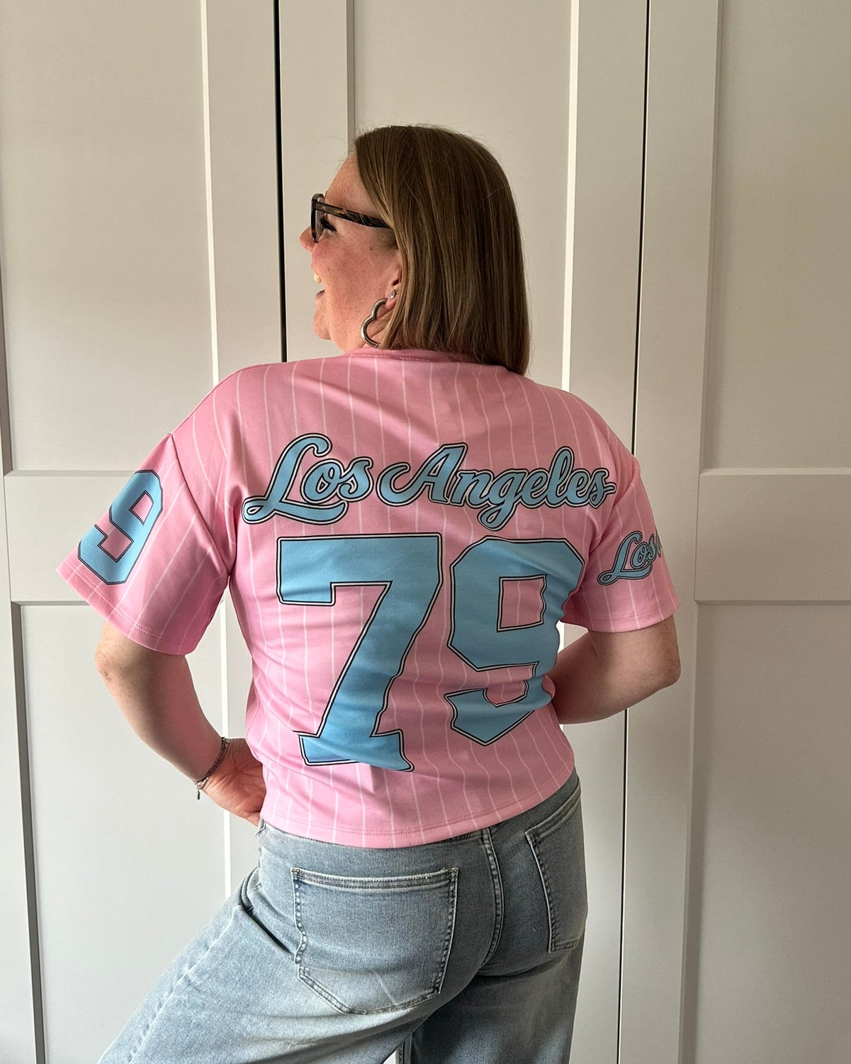 LA t-shirt ronde hals - roze