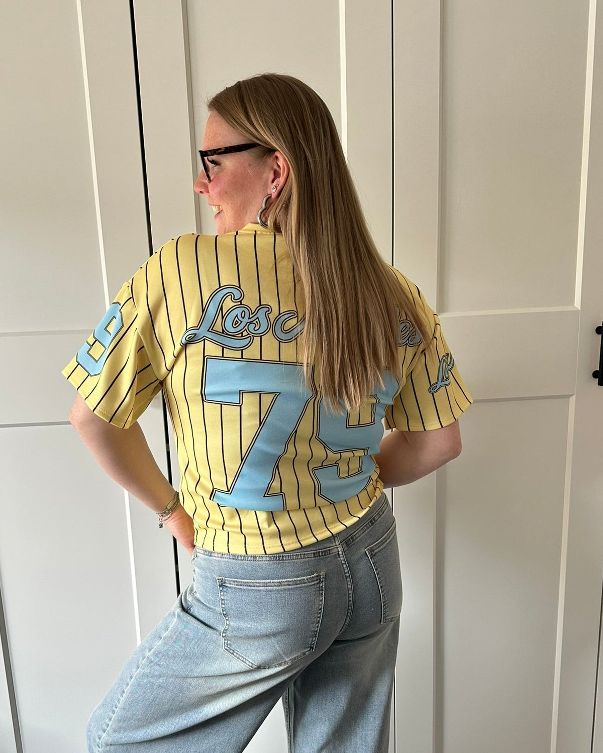 LA t-shirt ronde hals - geel