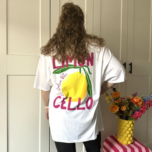 Oversized T-shirt Limoncello - Wit
