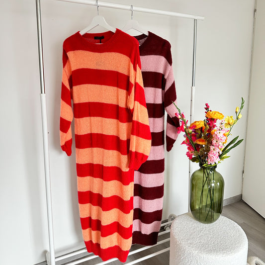 Jurk streep - Rood