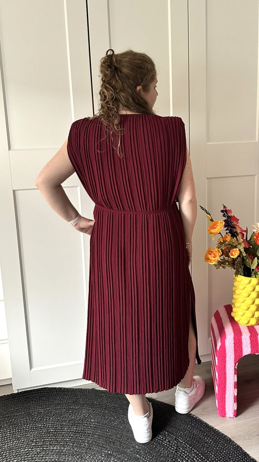 Jurk chic - bordeaux