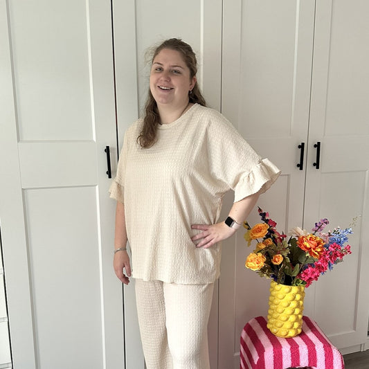 Ruffle comfyset - Beige