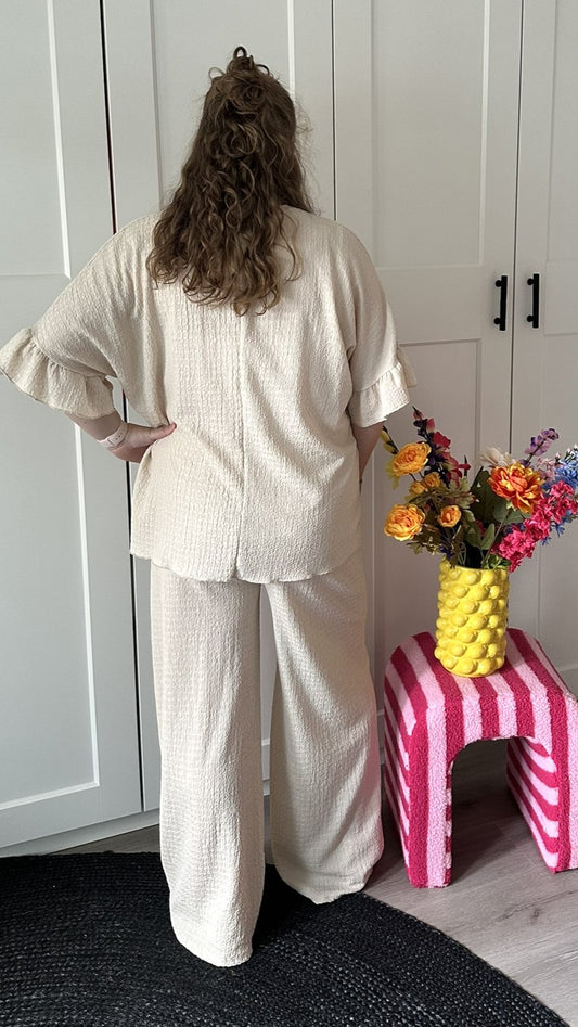 Ruffle comfyset - Beige