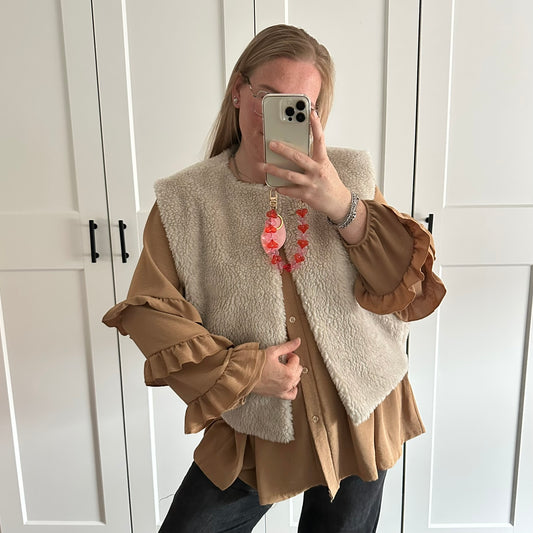 Teddy gilet - beige