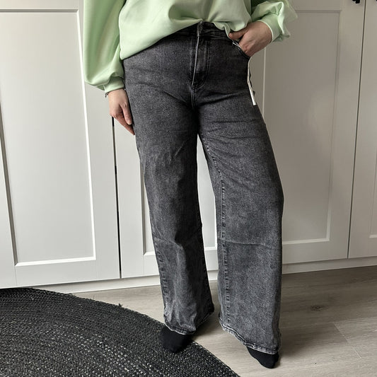 Jeans Floor wide leg - grijze wassing