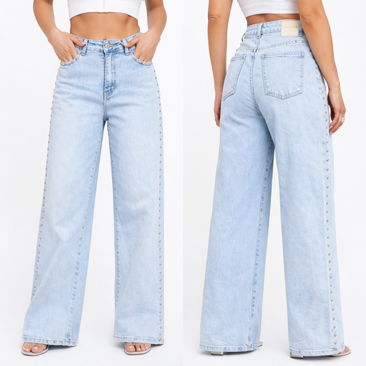 Jeans studs - licht blauw