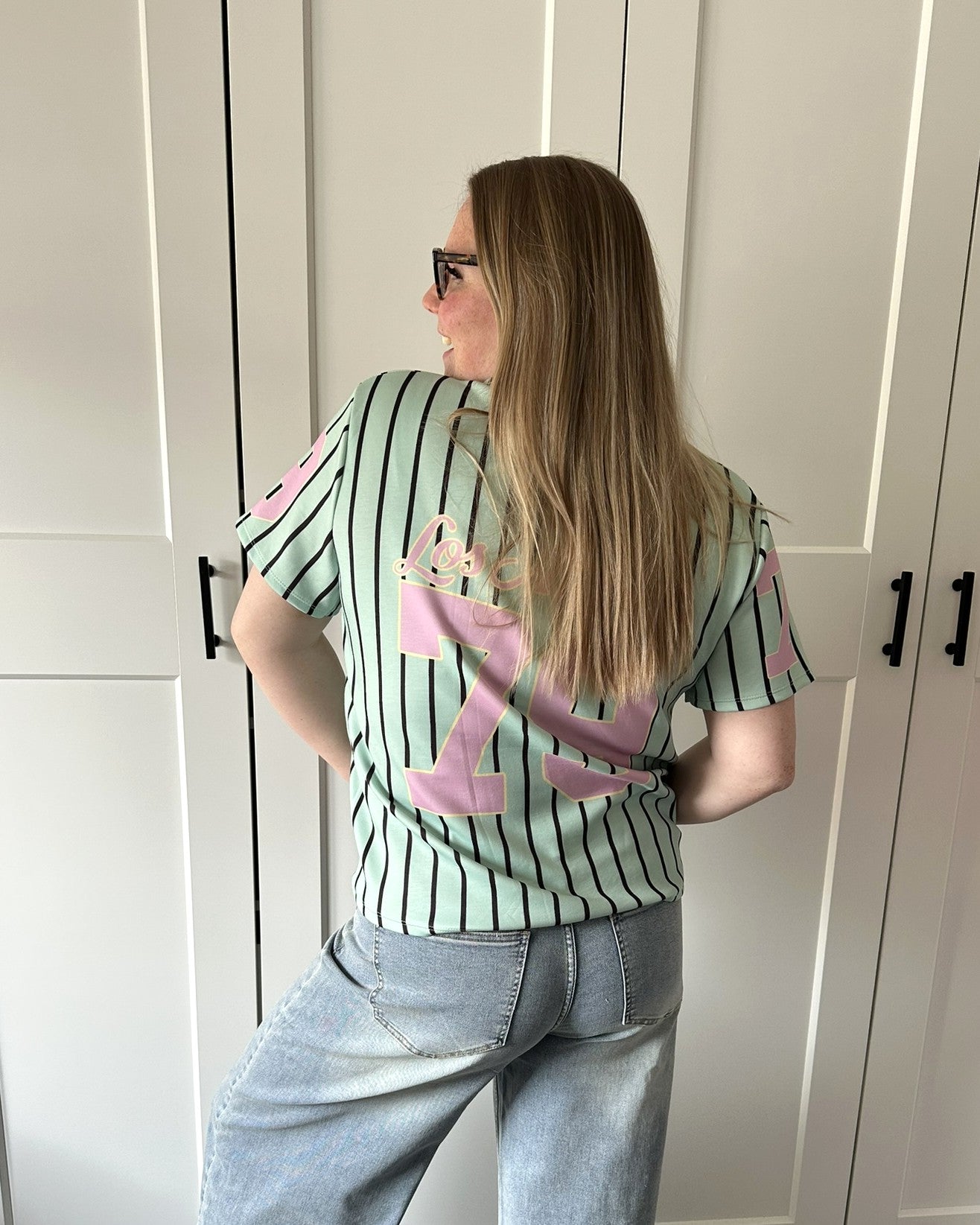 LA t-shirt v hals - mint