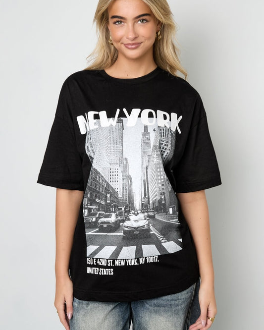 Tshirt NY - Zwart