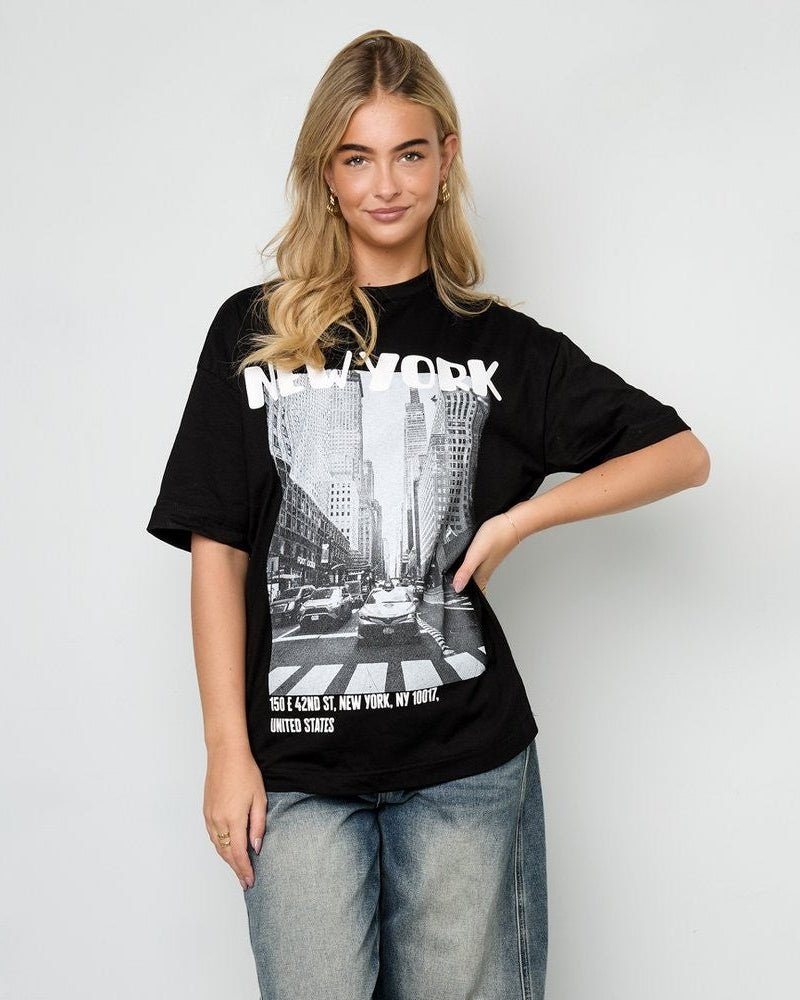T-shirt NY - Zwart