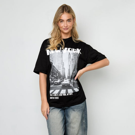 Tshirt NY - Zwart