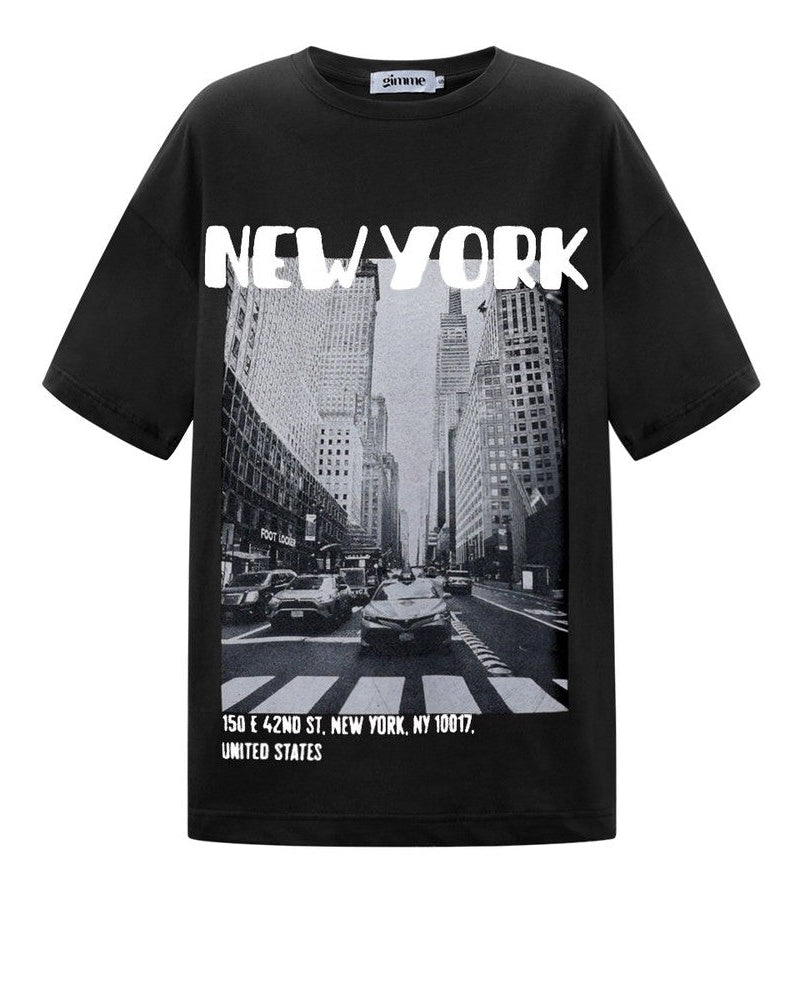 T-shirt NY - Zwart