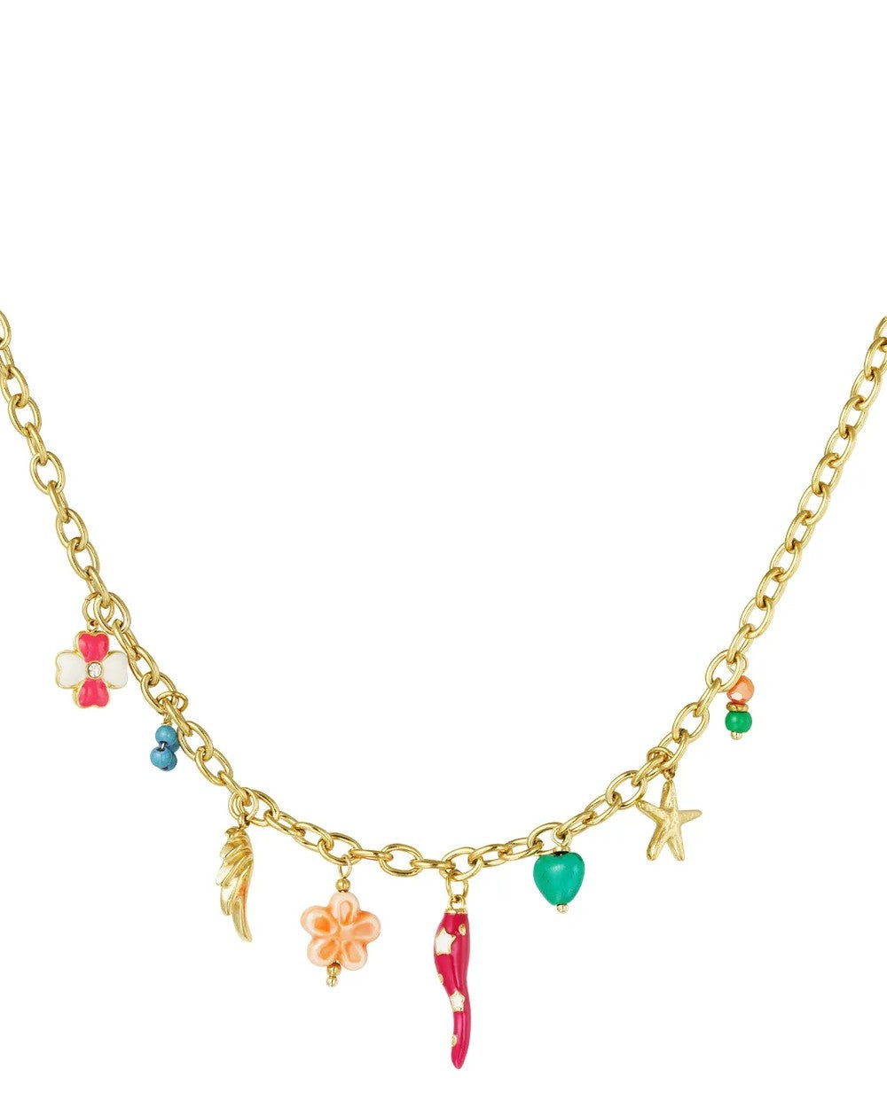 Bedelketting pepper - goud