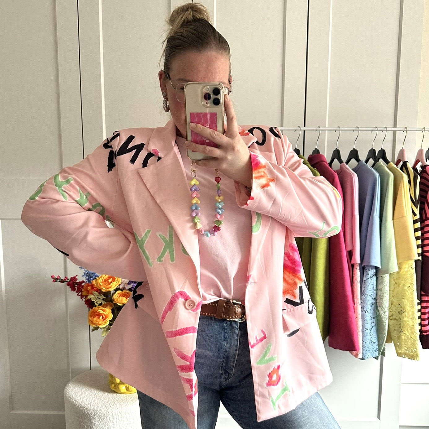 Blazer funky - roze