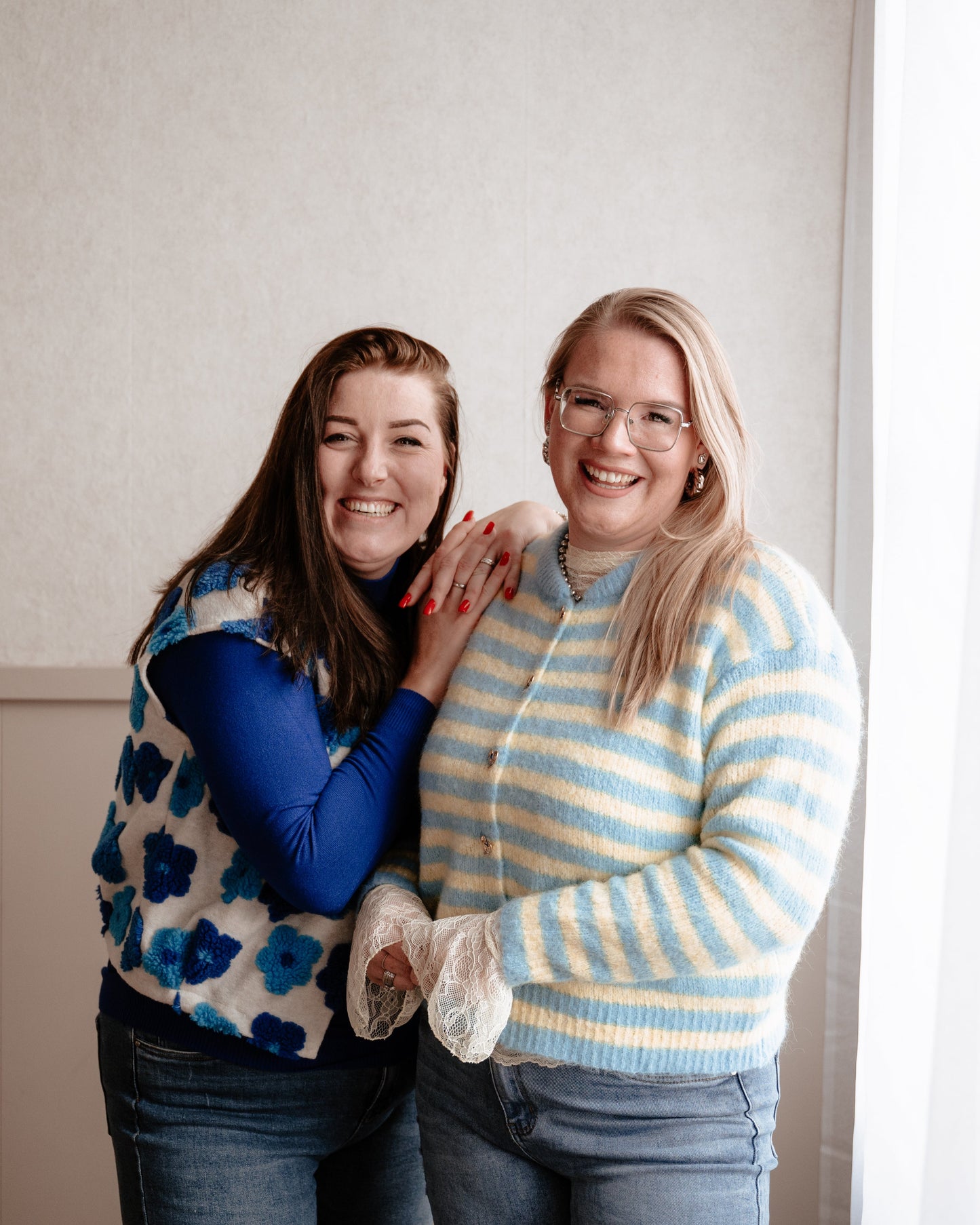 Cardigan Joy - geel/blauw