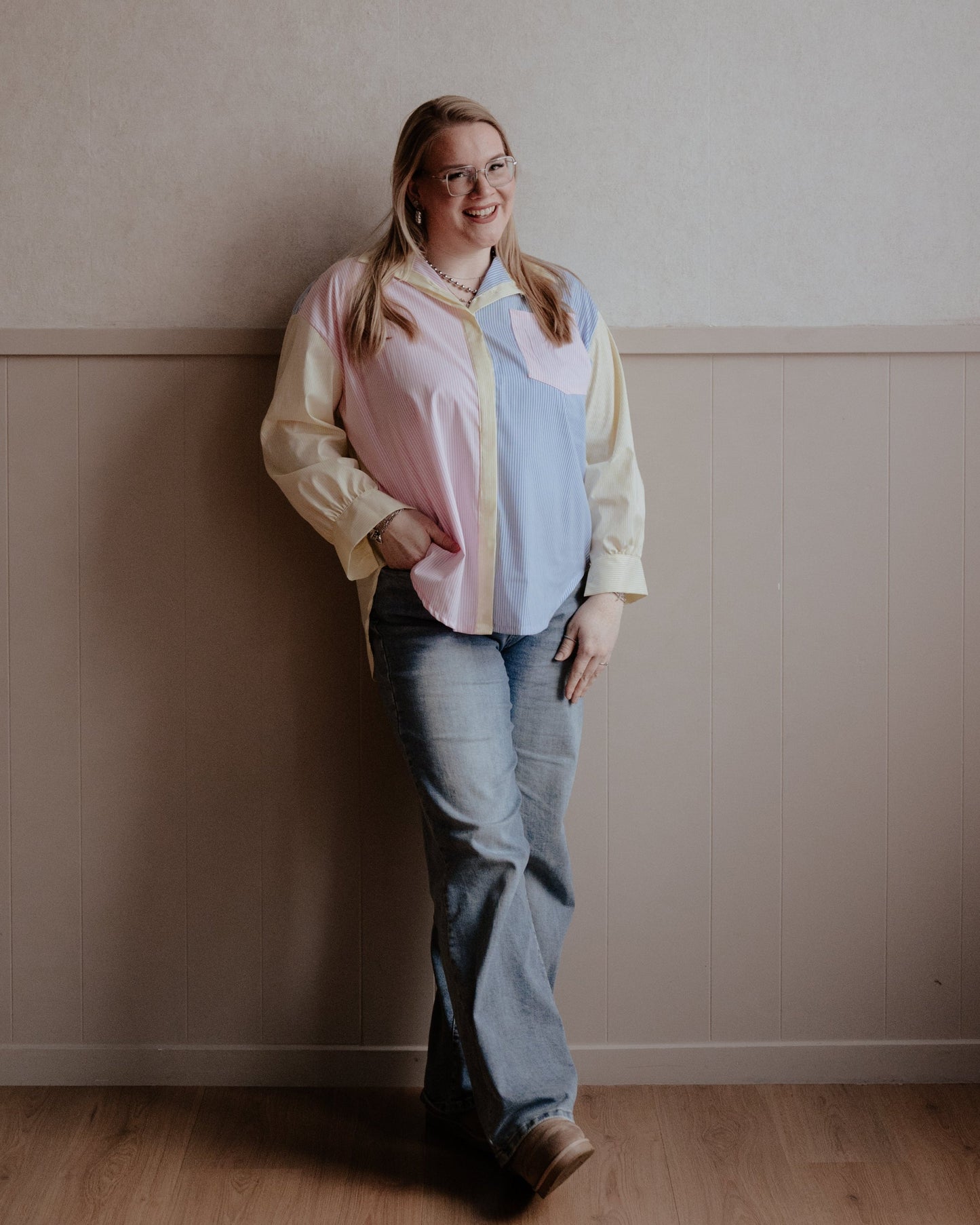 Blouse schoolfit - geel