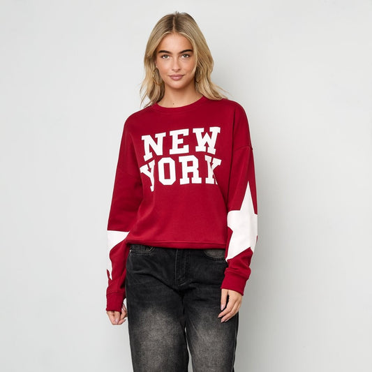 Sweater NY - Rood