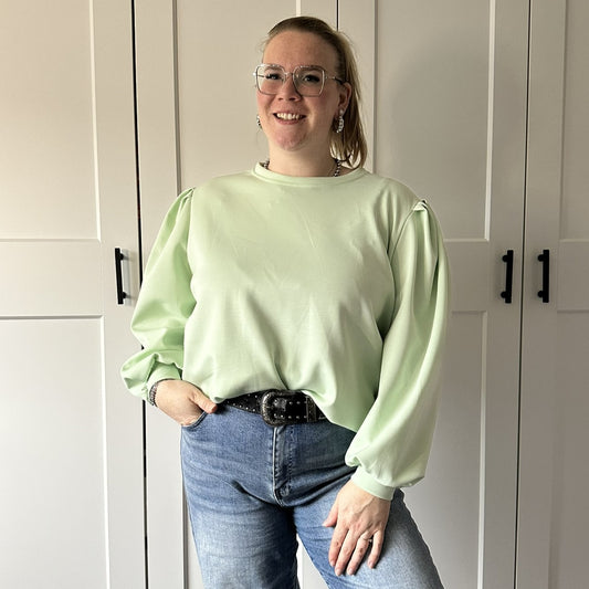 Sweater basic - mint groen