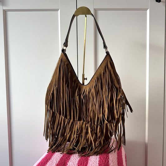 Tas franjes - Bruin