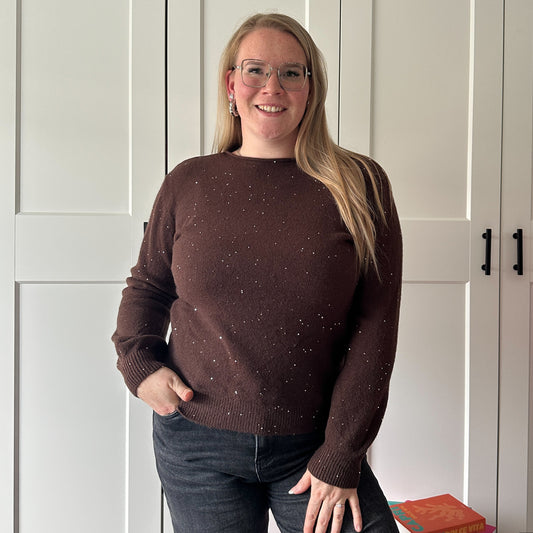 Trui Daizy glitter - Bruin