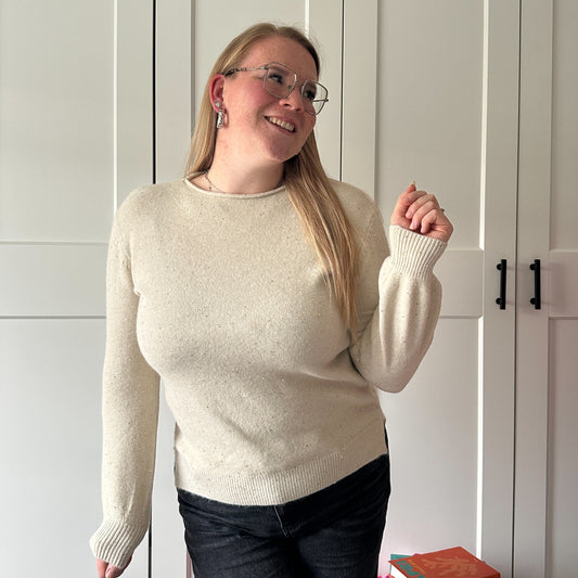 Trui Daizy glitter - Cremé