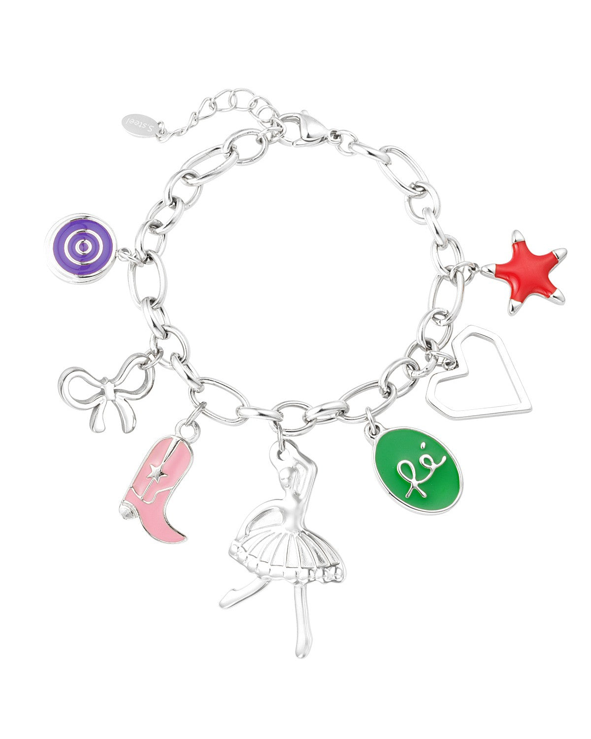 Armband twinkle charms - zilver