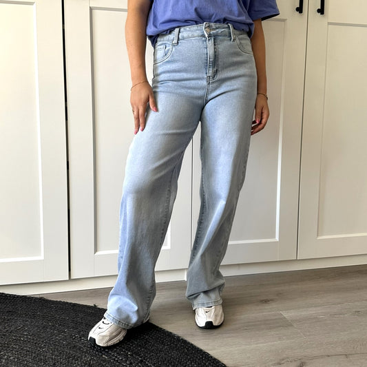Jeans Goodies wide leg - lichtblauw