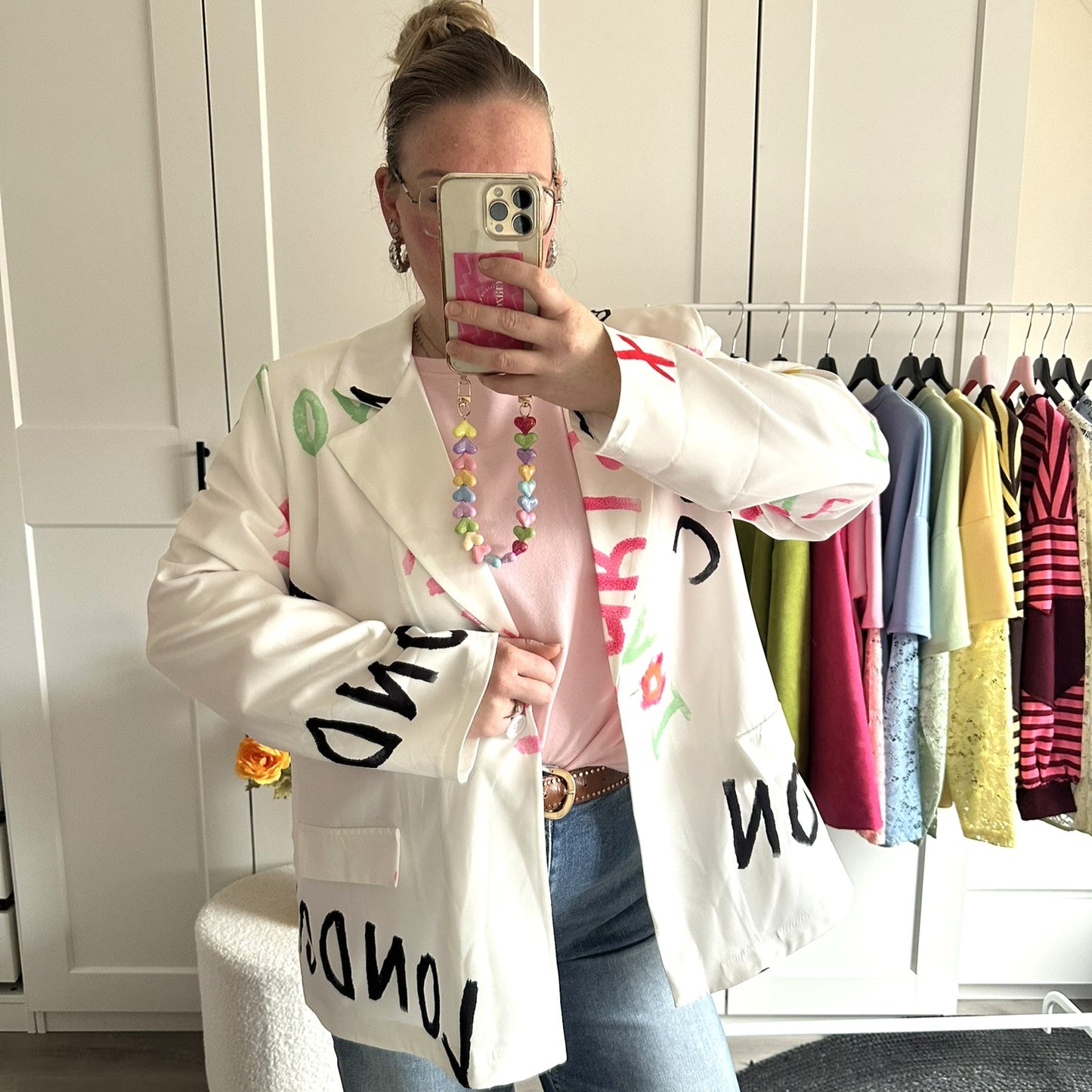 Blazer funky - wit