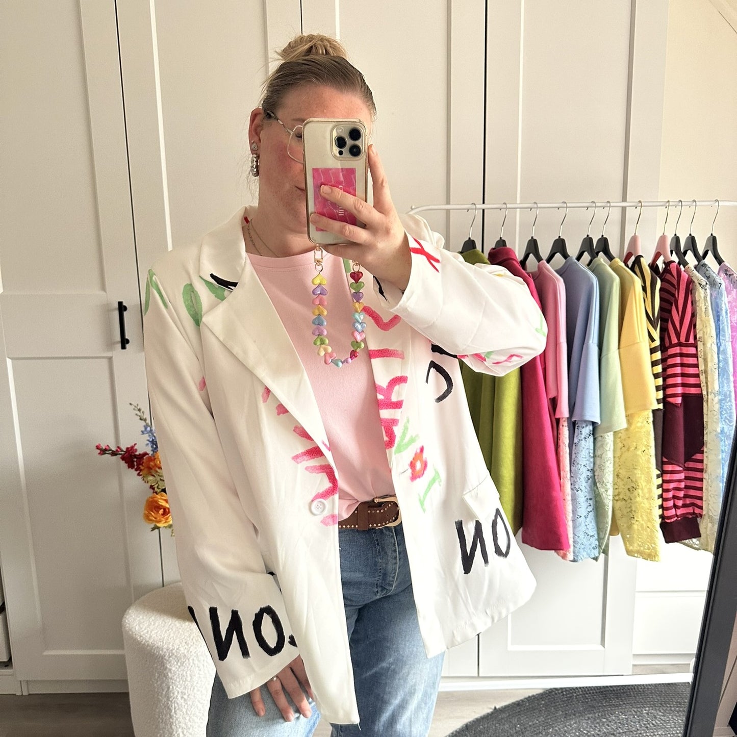 Blazer funky - wit