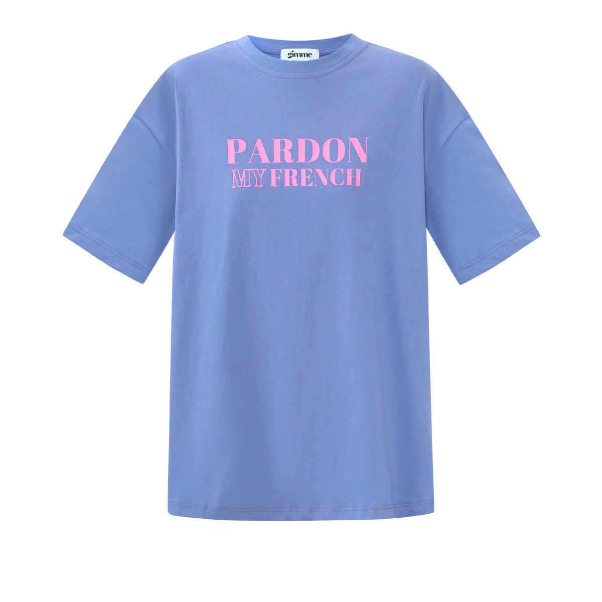 T-shirt Pardon French - blauw