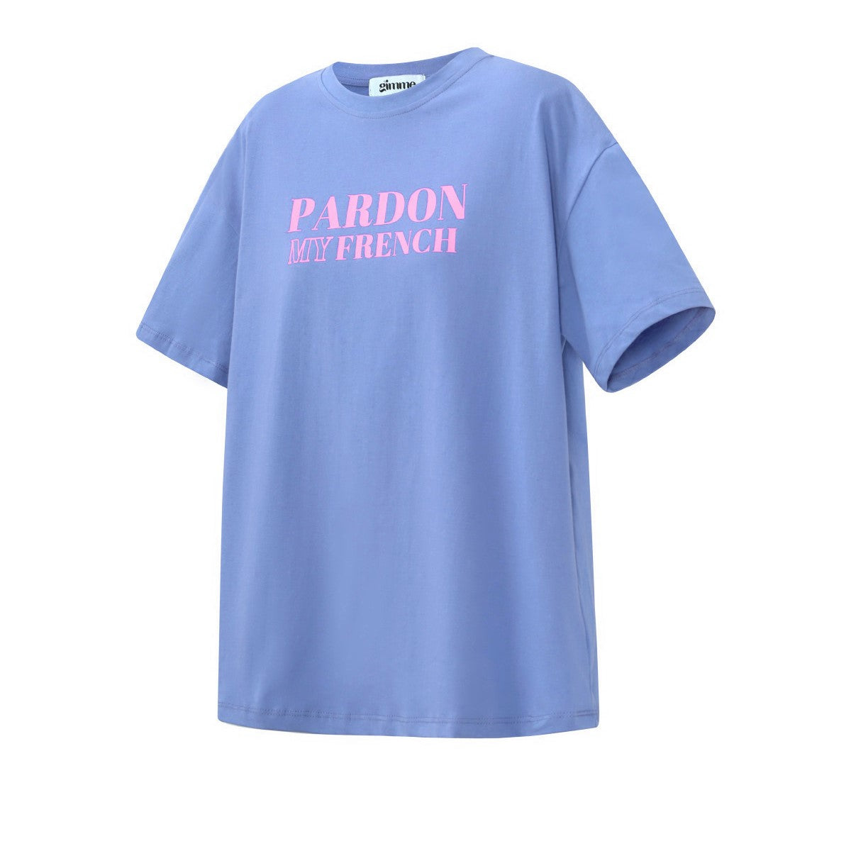 T-shirt Pardon French - blauw