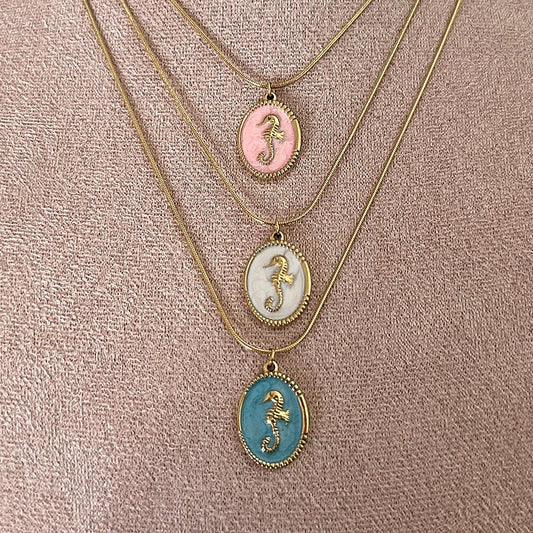 Ketting zeepaardje - wit