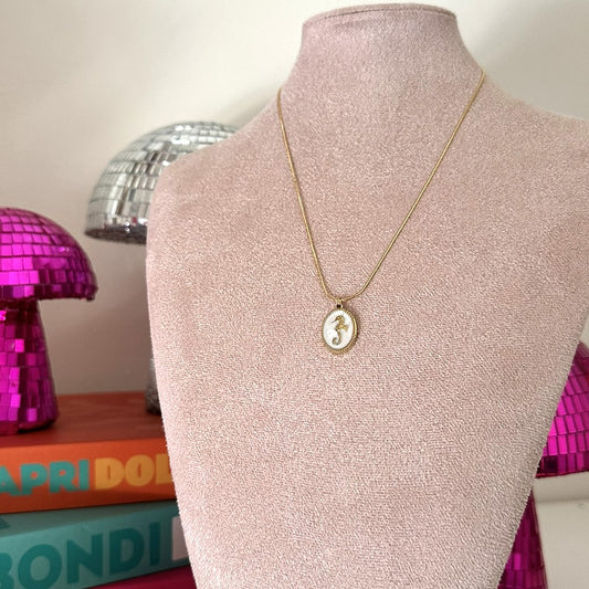 Ketting zeepaardje - wit